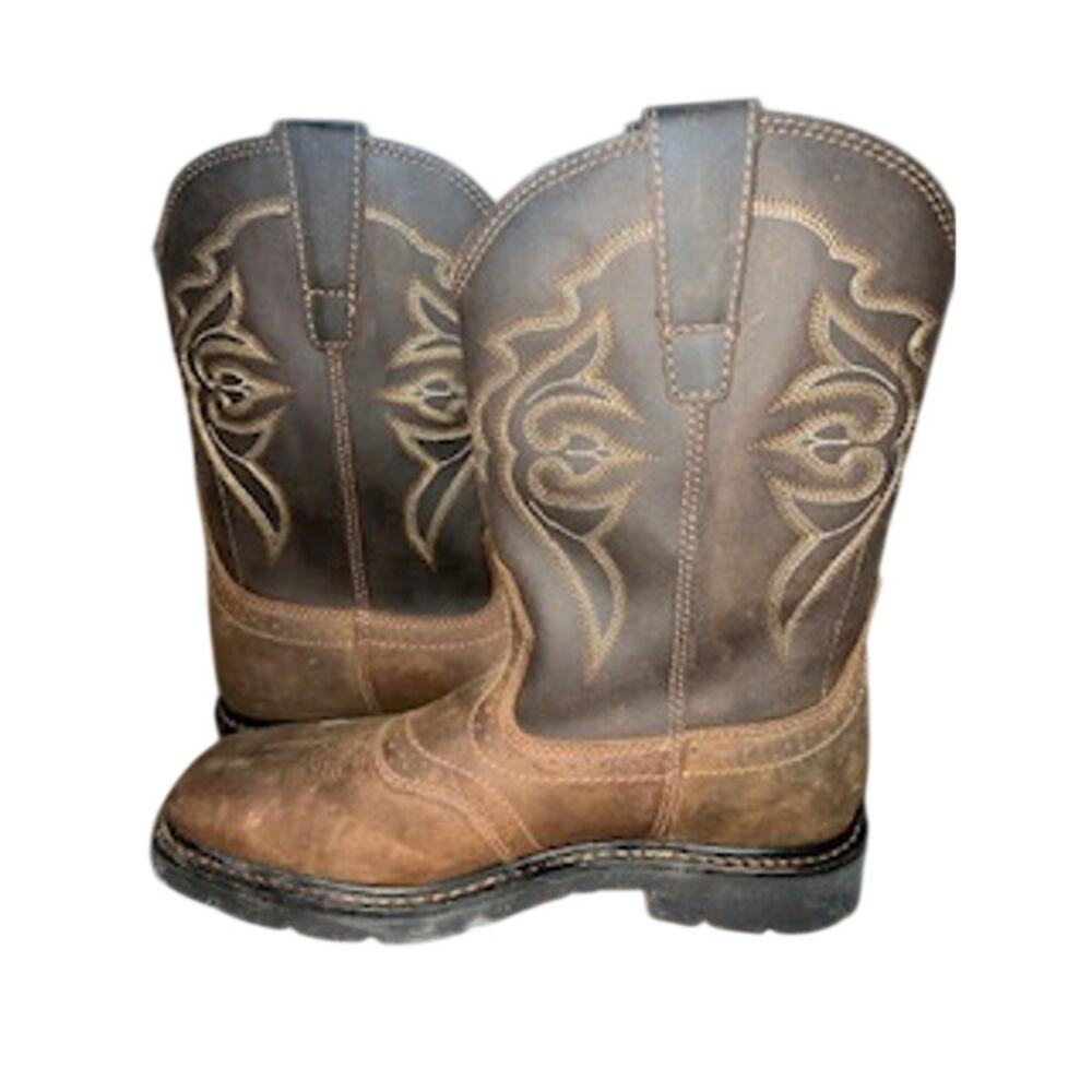 Lincoln Outfitters Mens L9C12 Square Soft Toe Western Work Boots Size 10.5M - Picture 7 of 11